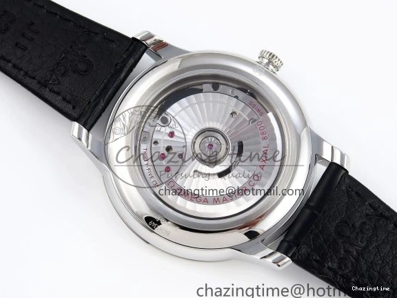 0325 ZipUp De Ville Date SS MKF 1:1 Best Edition White Dial Roman Marker on Black Leather Strap A 7741